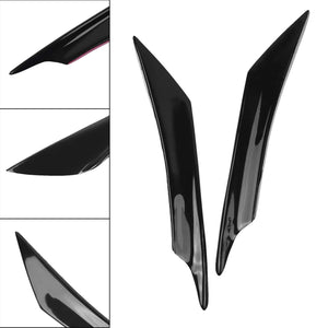Planet Gates 4pcs Black Front Bumper Lip Splitter Fin Air trim Auto Body Side Wing Spoiler For Car Front Bumper Canards Splitters Universal