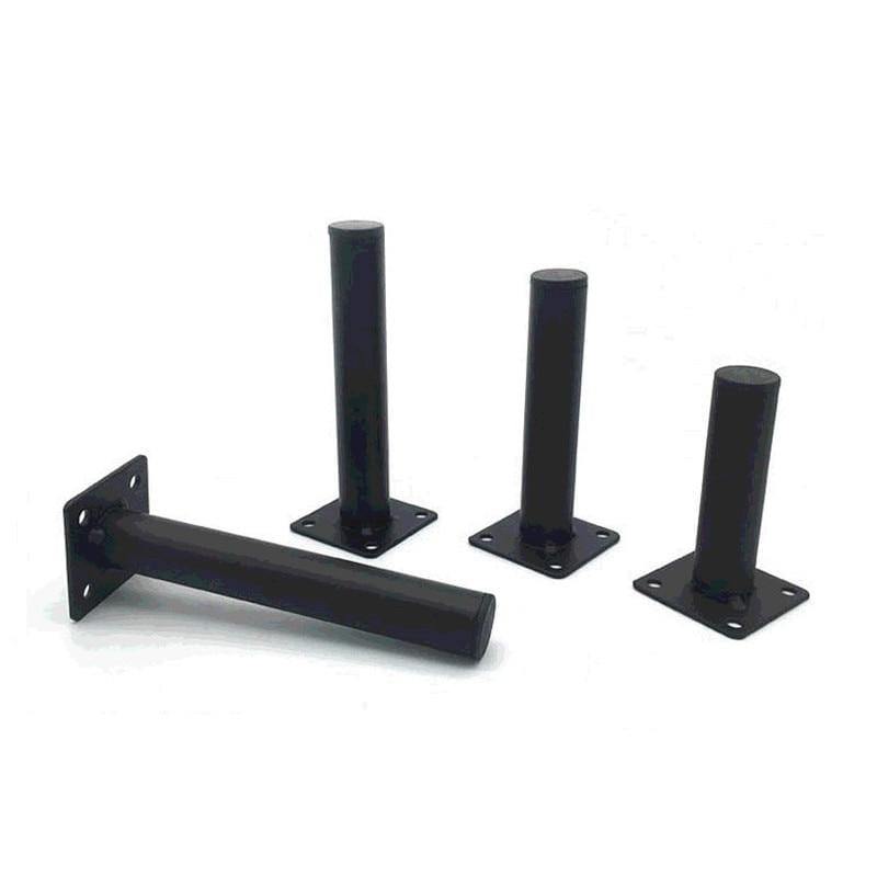 4pcs Black Furniture Legs Cabinet Metal Squar Table Legs Oblique Pin for TV Cabinet Sofa Foot Level Furniture Accessories