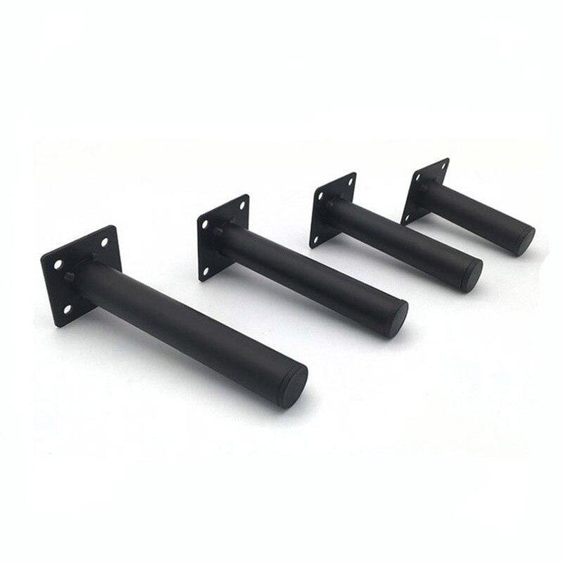 4pcs Black Furniture Legs Cabinet Metal Squar Table Legs Oblique Pin for TV Cabinet Sofa Foot Level Furniture Accessories