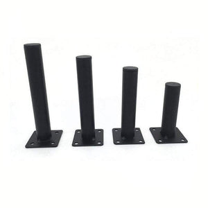 4pcs Black Furniture Legs Cabinet Metal Squar Table Legs Oblique Pin for TV Cabinet Sofa Foot Level Furniture Accessories