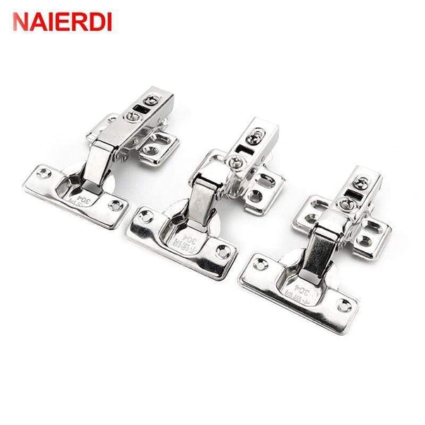 4PCS  C Serie Hinge Stainless Steel Door Hydraulic Hinges Damper Buffer Soft Close For Cabinet Kitchen Furniture Hardware