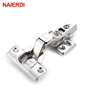 4PCS  C Serie Hinge Stainless Steel Door Hydraulic Hinges Damper Buffer Soft Close For Cabinet Kitchen Furniture Hardware