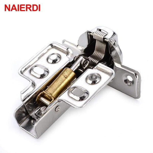 4PCS  C Serie Hinge Stainless Steel Door Hydraulic Hinges Damper Buffer Soft Close For Cabinet Kitchen Furniture Hardware