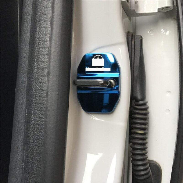 Planet Gates 4pcs Car Door Lock Protective Cover Universal for Mercedes Benz 90% Model AMG 304 Stainless Steel Door Lock Cap Decoration Cover