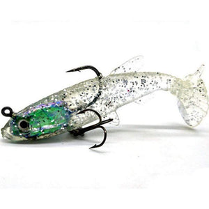 Planet Gates 4pcs Fishing Lures Sea Fishing Tackle Soft Bait Lead Fishing 8cm/14g Artificial Bait Jig Wobblers Rubber Silicon Lure