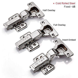 Planet Gates 4pcs Hinge Cold Rolled Steel Cabinet Hinges Kitchen Cabinets Door Damping hydraulic Buffer Fixed Types Furniture Hardware Hinges