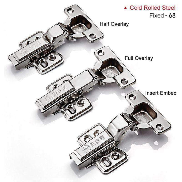 Planet Gates 4pcs Hinge Cold Rolled Steel Cabinet Hinges Kitchen Cabinets Door Damping hydraulic Buffer Fixed Types Furniture Hardware Hinges
