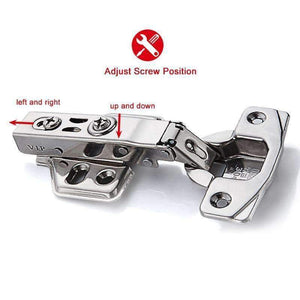 Planet Gates 4pcs Hinge Cold Rolled Steel Cabinet Hinges Kitchen Cabinets Door Damping hydraulic Buffer Fixed Types Furniture Hardware Hinges