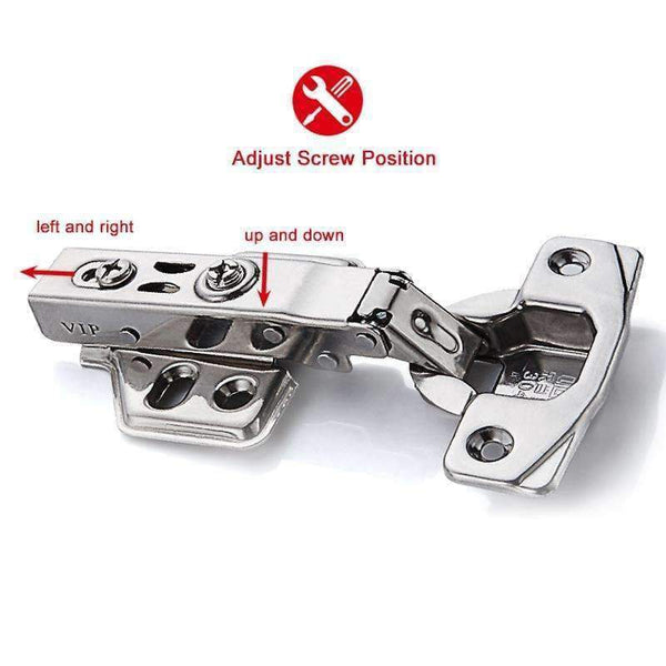 Planet Gates 4pcs Hinge Cold Rolled Steel Cabinet Hinges Kitchen Cabinets Door Damping hydraulic Buffer Fixed Types Furniture Hardware Hinges