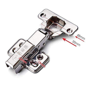 Planet Gates 4pcs Hinge Cold Rolled Steel Cabinet Hinges Kitchen Cabinets Door Damping hydraulic Buffer Fixed Types Furniture Hardware Hinges