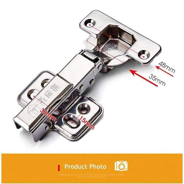 Planet Gates 4pcs Hinge Cold Rolled Steel Cabinet Hinges Kitchen Cabinets Door Damping hydraulic Buffer Fixed Types Furniture Hardware Hinges