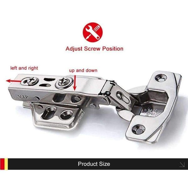Planet Gates 4pcs Hinge Cold Rolled Steel Cabinet Hinges Kitchen Cabinets Door Damping hydraulic Buffer Fixed Types Furniture Hardware Hinges