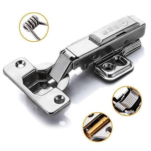 Planet Gates 4pcs Hinge Cold Rolled Steel Cabinet Hinges Kitchen Cabinets Door Damping hydraulic Buffer Fixed Types Furniture Hardware Hinges