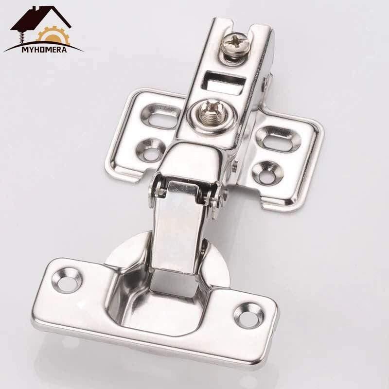 4Pcs Hinge Stainless Steel Hydraulic Cabinet Door Hinges Damper Buffer Soft Close Kitchen Cupboard Furniture Full/Embed