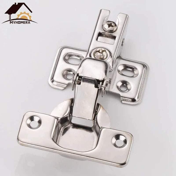 4Pcs Hinge Stainless Steel Hydraulic Cabinet Door Hinges Damper Buffer Soft Close Kitchen Cupboard Furniture Full/Embed