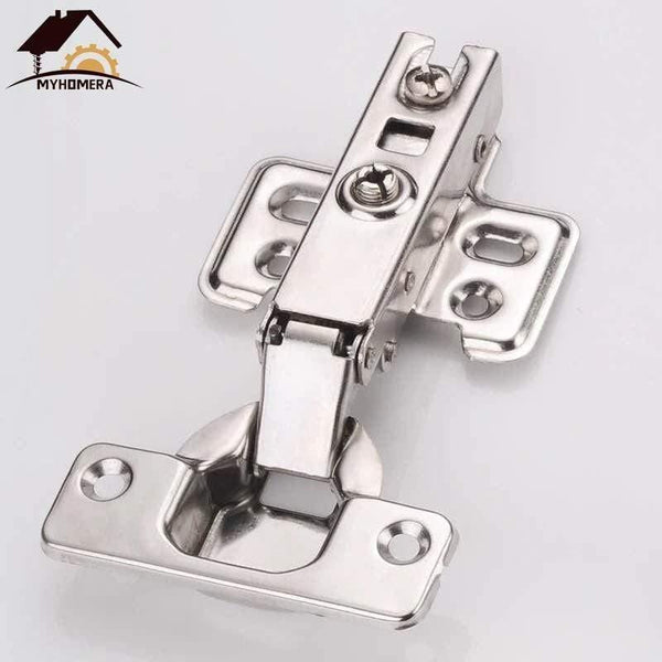 4Pcs Hinge Stainless Steel Hydraulic Cabinet Door Hinges Damper Buffer Soft Close Kitchen Cupboard Furniture Full/Embed