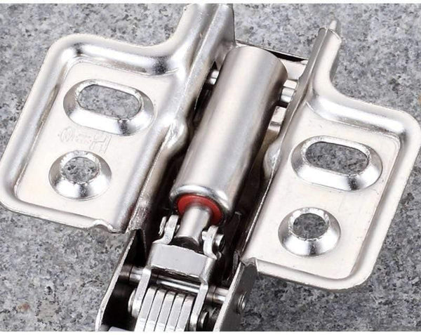 4Pcs Hinge Stainless Steel Hydraulic Cabinet Door Hinges Damper Buffer Soft Close Kitchen Cupboard Furniture Full/Embed