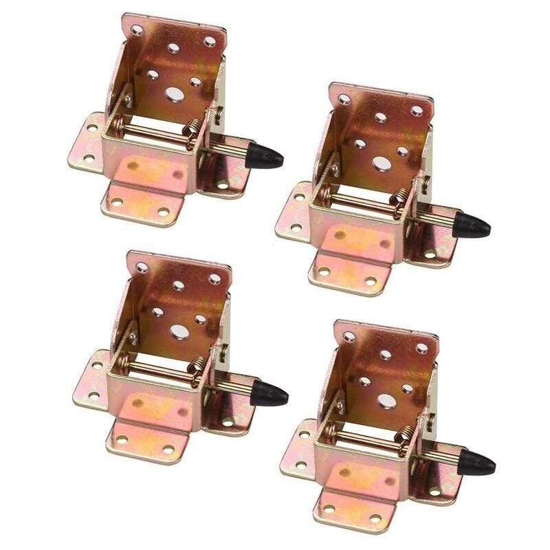4pcs Iron Folding Table Leg Brackets Foldable For Table Chair Extension Tables Foldable Self Locking Fold Feet Furniture Hinges
