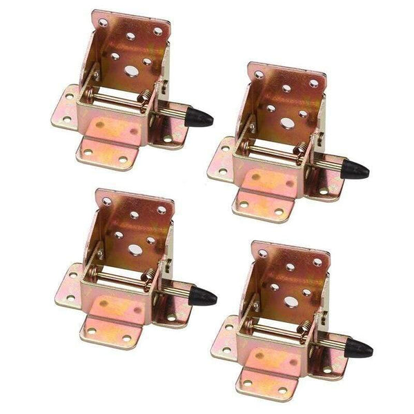 4pcs Iron Folding Table Leg Brackets Foldable For Table Chair Extension Tables Foldable Self Locking Fold Feet Furniture Hinges