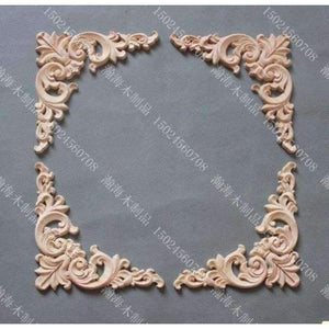 Planet Gates 4PCS/LOT 14x14x0.8 Wood Decal European Furniture Accessories Solid Wood Trim