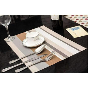 Planet Gates 4pcs/lot 5 Color Dining Table Mat Pvc Placemat Waterproof Heat Insulation Silicone Pad Kitchen Accessories   Placemats For Table