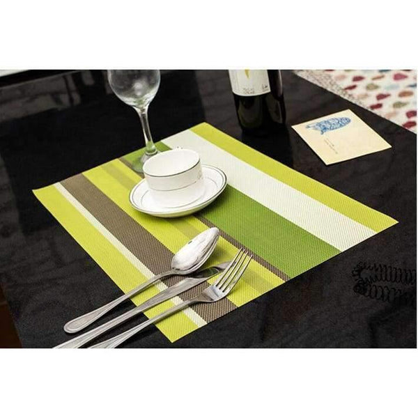 Planet Gates 4pcs/lot 5 Color Dining Table Mat Pvc Placemat Waterproof Heat Insulation Silicone Pad Kitchen Accessories   Placemats For Table