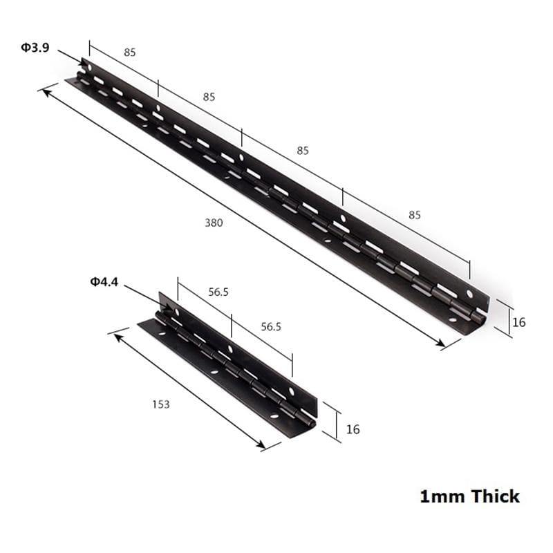 4Pcs/Lot 6" 15" Black Continuous Hinge Piano Hinge Iron