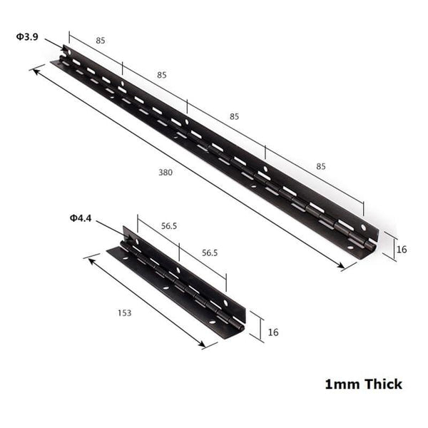 4Pcs/Lot 6" 15" Black Continuous Hinge Piano Hinge Iron