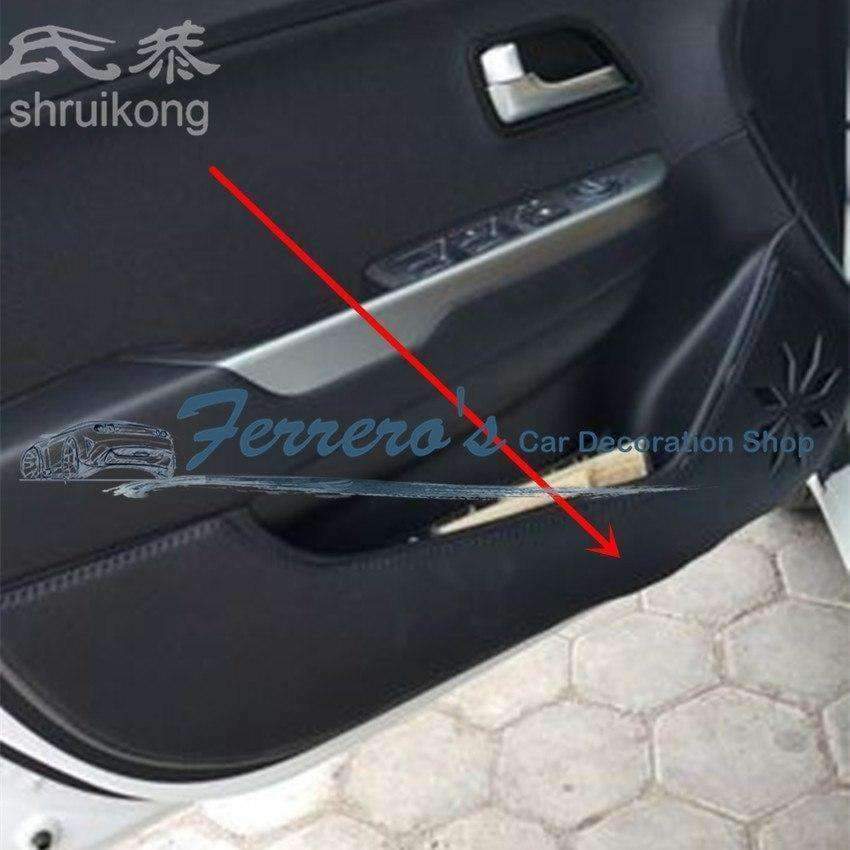 Planet Gates 4pcs/lot for 2011-2016 KIA RIO K2 PU leather car stickers car accessories door protection kick cover car accessories