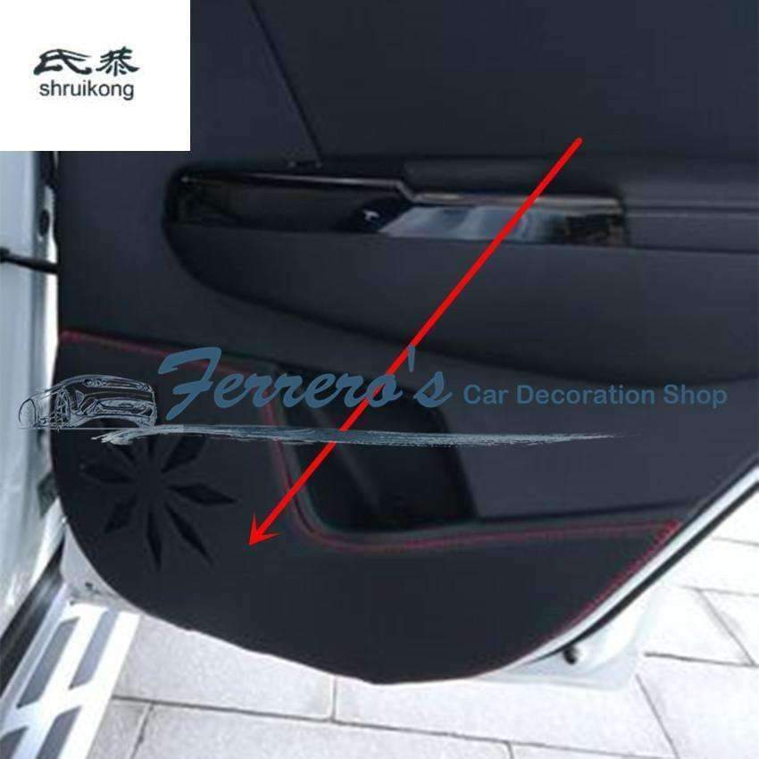 Planet Gates 4pcs/lot for 2016 2017 KIA Sportage MK4 PU leather car stickers car accessories door protection kick cover car accessories