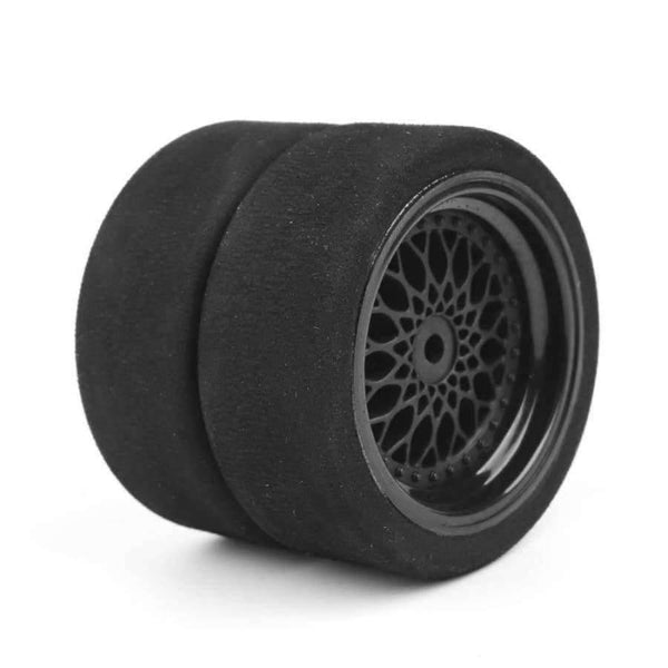 Planet Gates 4pcs/lot Rc Car Tires 3mm Offset Sponge Tyres Wheel Rim Fit HSP HPI 1/10 Scale On-Road Racing Car Toys Unique Foam Tires 23001