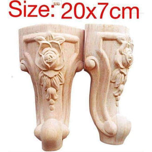 Planet Gates 4PCS/LOT  Size:20x7CM  European Style Furniture Accessories Wood Carved Flower TV Cabinet  Foot Bathroom Cabinet Legs