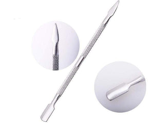 Planet Gates 4pcs/Lot Stainless Steel Cuticle Remover Double Sided Finger Dead Skin Push Nail Cuticle Pusher Manicure Nail Care Tool