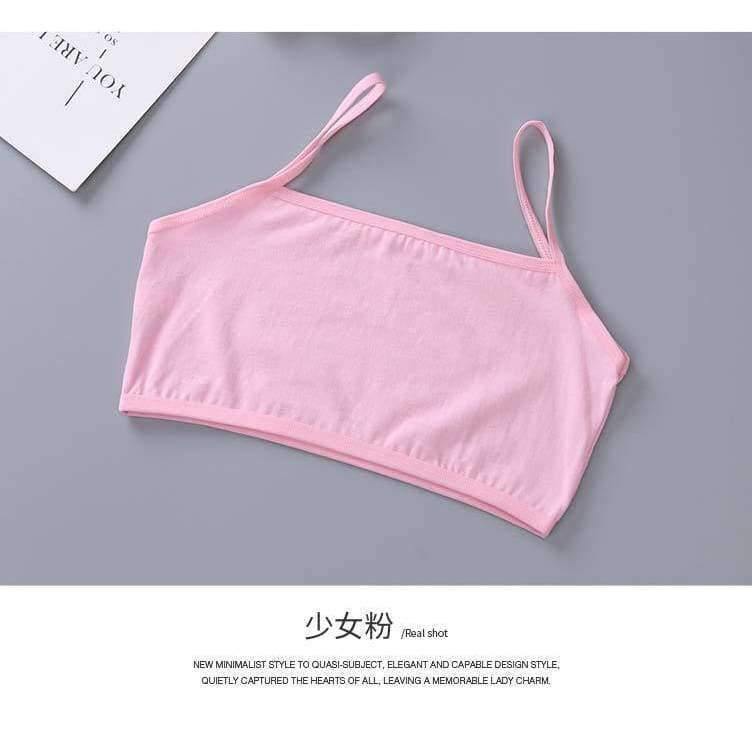 Planet Gates 4pcs/Lot Teen Girls Tank Bra Top Teenage Kids Soft Cotton Underwear Training Bra Clothing 10 12 14 16