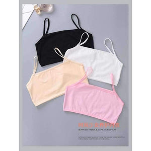 Planet Gates 4pcs/Lot Teen Girls Tank Bra Top Teenage Kids Soft Cotton Underwear Training Bra Clothing 10 12 14 16
