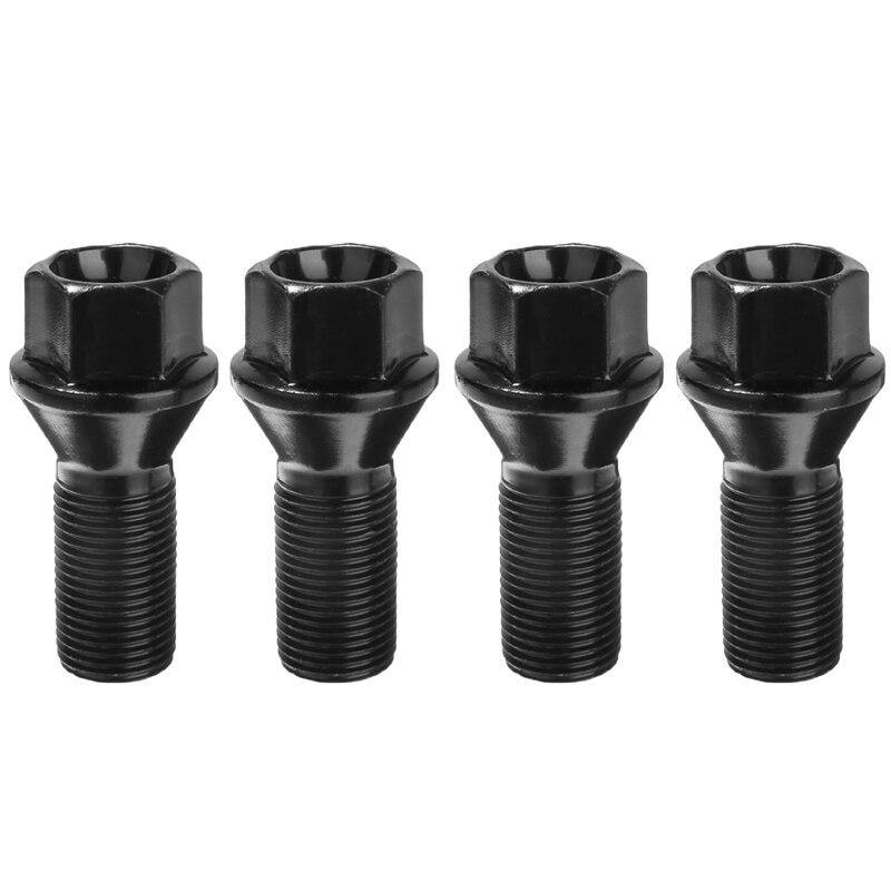 4pcs M14x1.25 Black Steel Wheel Lug Bolt Nut For BMW X3 X5 E70 E71 F20 F25 36136781151 Accessories Parts