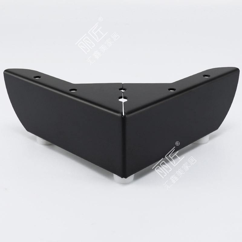 4pcs Metal Furniture Legs Square Cabinet Wood Table Legs For Sofa Feet Foot Bed Riser Furniture Accessories (Black)