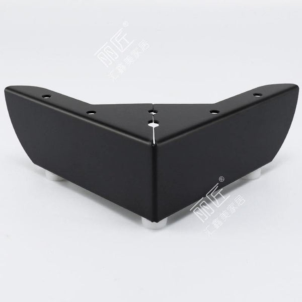 4pcs Metal Furniture Legs Square Cabinet Wood Table Legs For Sofa Feet Foot Bed Riser Furniture Accessories (Black)