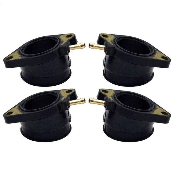 Planet Gates 4Pcs Motorcycle Parts Carburetor Interface For Yamaha FZS600 FAZER 5DM 1998-2003 Intake Carburetor Outlet Manifold 5DM 13586 01