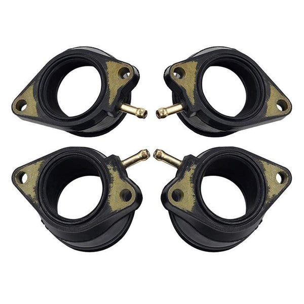 Planet Gates 4Pcs Motorcycle Parts Carburetor Interface For Yamaha FZS600 FAZER 5DM Intake Carburetor Outlet Manifold 5DM-13586-01 FZS 600