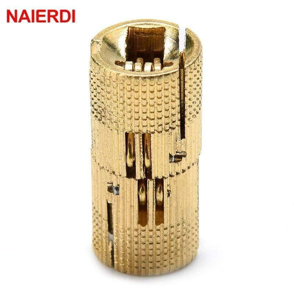 Planet Gates 4PCS NAIERDI Copper Brass Furniture Hinges 8-18mm Cylindrical Hidden Cabinet Concealed Invisible Door Box Hinges For Hardware
