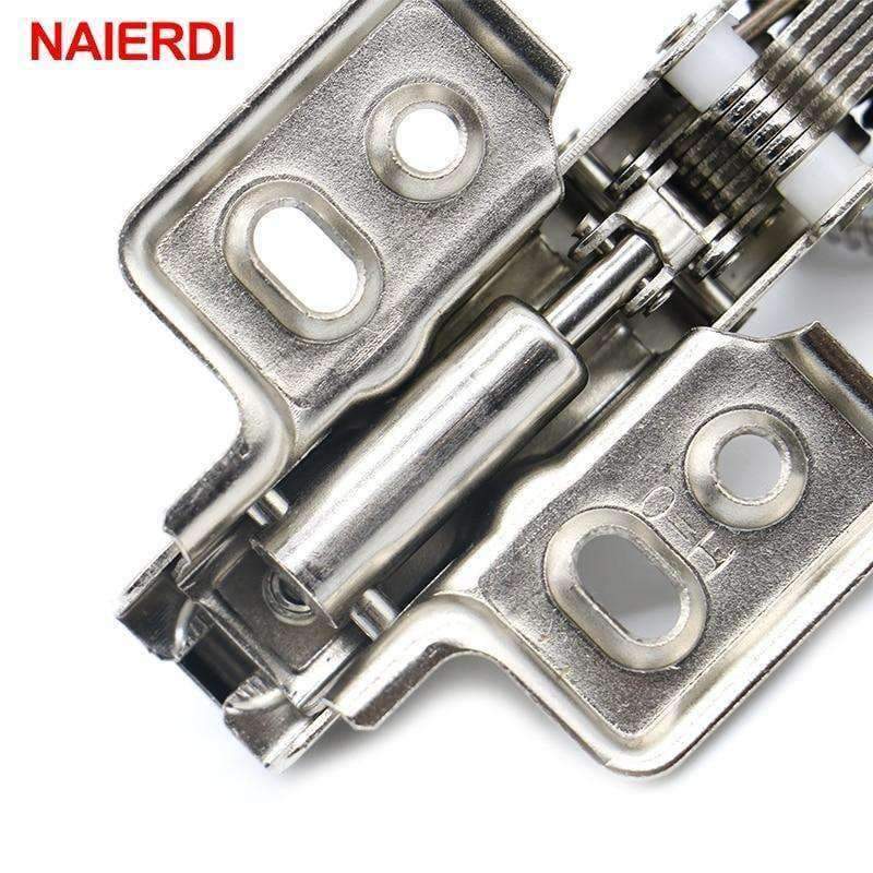 Planet Gates 4PCS NAIERDI Hinge Rustless Iron Hydraulic Hinge Damper Buffer Cabinet Cupboard Door Hinges Soft Close For Furniture Hardware