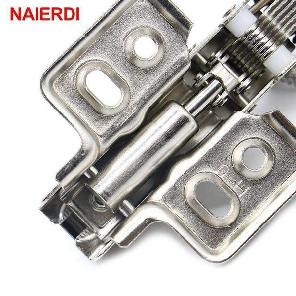 Planet Gates 4PCS NAIERDI Hinge Rustless Iron Hydraulic Hinge Damper Buffer Cabinet Cupboard Door Hinges Soft Close For Furniture Hardware