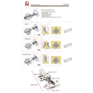 Planet Gates 4PCS NAIERDI Hinge Rustless Iron Hydraulic Hinge Damper Buffer Cabinet Cupboard Door Hinges Soft Close For Furniture Hardware