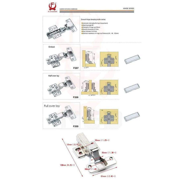 Planet Gates 4PCS NAIERDI Hinge Rustless Iron Hydraulic Hinge Damper Buffer Cabinet Cupboard Door Hinges Soft Close For Furniture Hardware