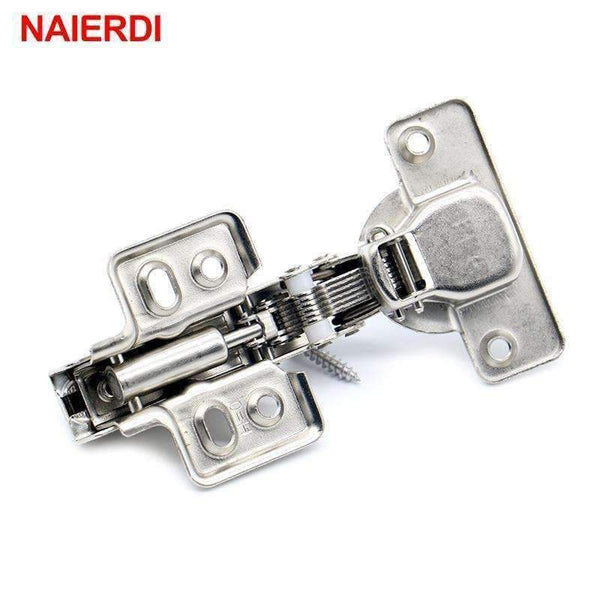 Planet Gates 4PCS NAIERDI Hinge Rustless Iron Hydraulic Hinge Damper Buffer Cabinet Cupboard Door Hinges Soft Close For Furniture Hardware