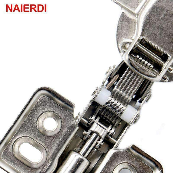 Planet Gates 4PCS NAIERDI Hinge Rustless Iron Hydraulic Hinge Damper Buffer Cabinet Cupboard Door Hinges Soft Close For Furniture Hardware