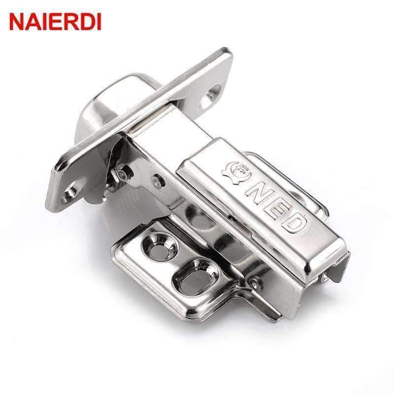 Planet Gates 4PCS NAIERDI Hinges 304 Stainless Steel Pure Copper Hydraulic Damper Buffer Cabinet Cupboard Door Hinge For Furniture Hardware