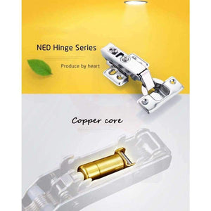 Planet Gates 4PCS NAIERDI Hinges 304 Stainless Steel Pure Copper Hydraulic Damper Buffer Cabinet Cupboard Door Hinge For Furniture Hardware