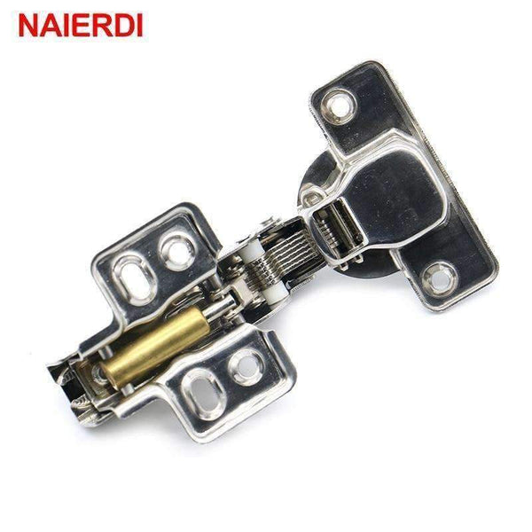 Planet Gates 4PCS NAIERDI Hinges 304 Stainless Steel Pure Copper Hydraulic Damper Buffer Cabinet Cupboard Door Hinge For Furniture Hardware
